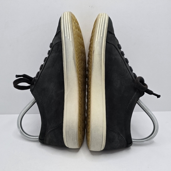 Ecco | Soft 7 black leather sporty tennis prep low-top sneakers | WMS 5 - Picture 7 of 8